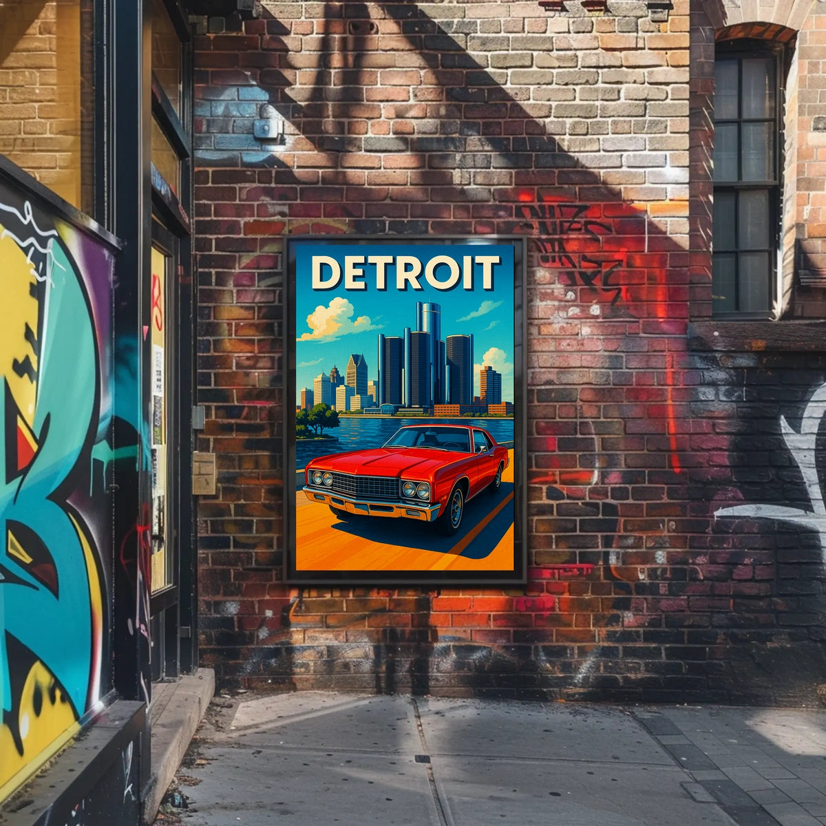 Detroit Cityscape Poster