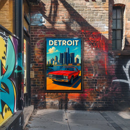Detroit Cityscape Poster