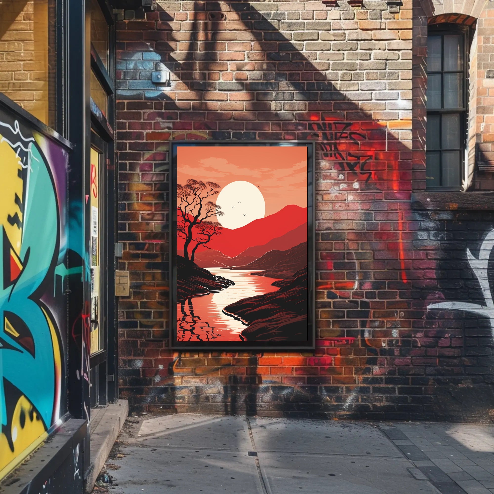 Tranquil Sunset Landscape Poster