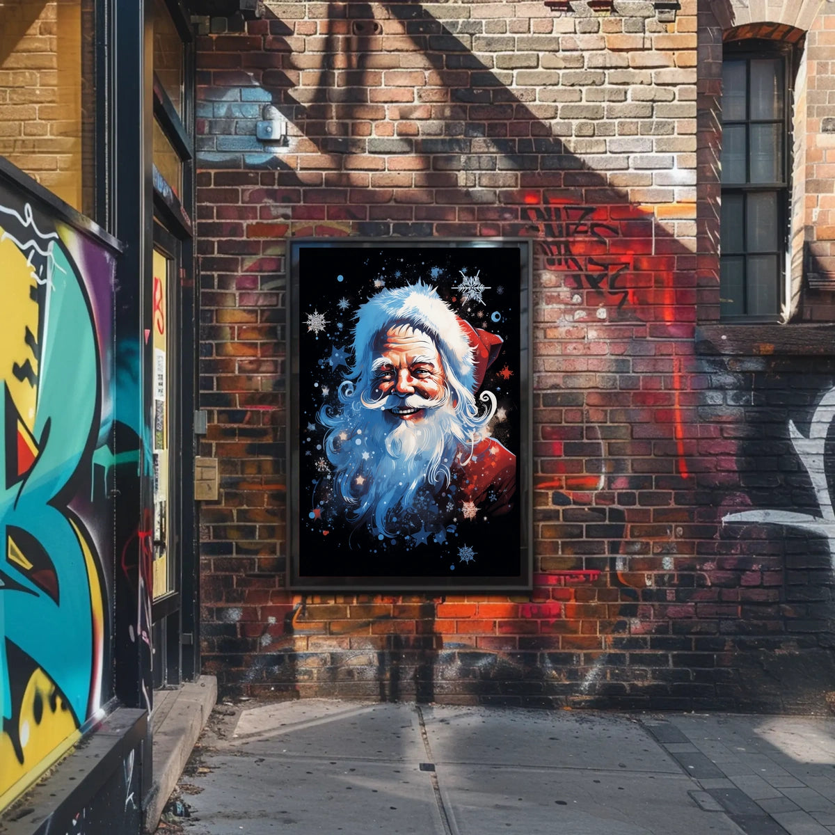 Santa Claus Festive Art Print Poster Abstract, Artistic Category