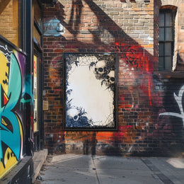 Gothic Skulls And Roses Poster