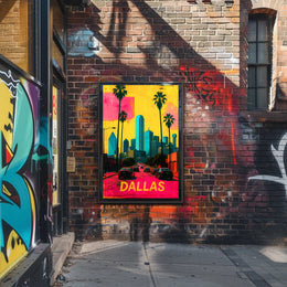 Vibrant Dallas Skyline Poster