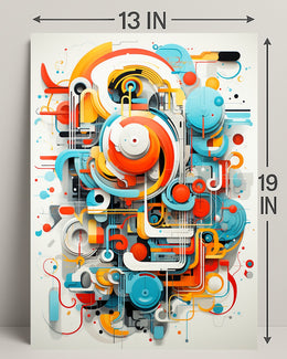 Abstract Geometric Symphony Abstract Poster PosterGoat