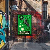 Reindeer Basketball Poster