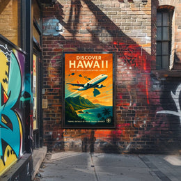 Discover Hawaii Travel Poster Art Print PosterGoat
