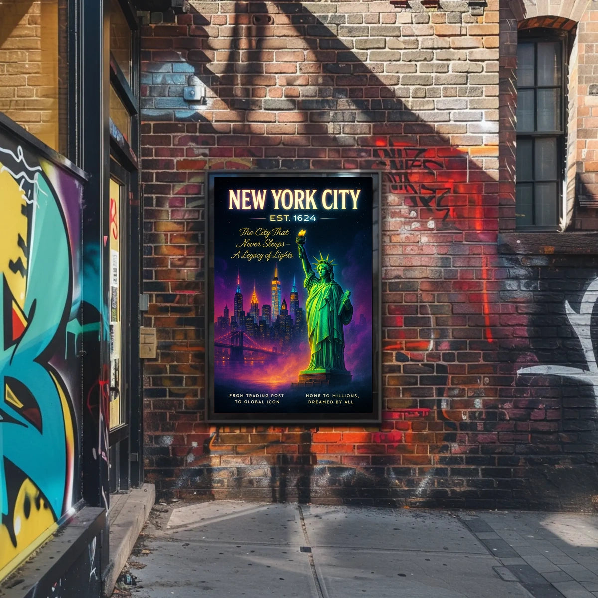New York City Skyline Urban Cityscape Poster Modern Wall Art