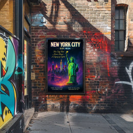 New York City Skyline Urban Cityscape Poster Modern Wall Art