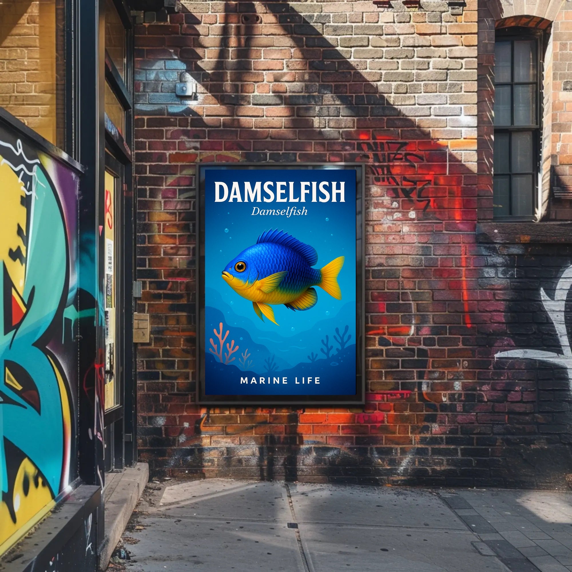 Damselfish Marine Life Poster PosterGoat