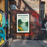 Mississippi River Landscape Poster