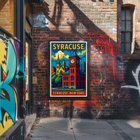 Syracuse, New York Architectural Charm Poster