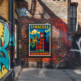 Syracuse, New York Architectural Charm Poster