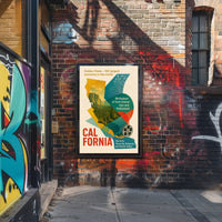 California Golden State Wall Art Print PosterGoat