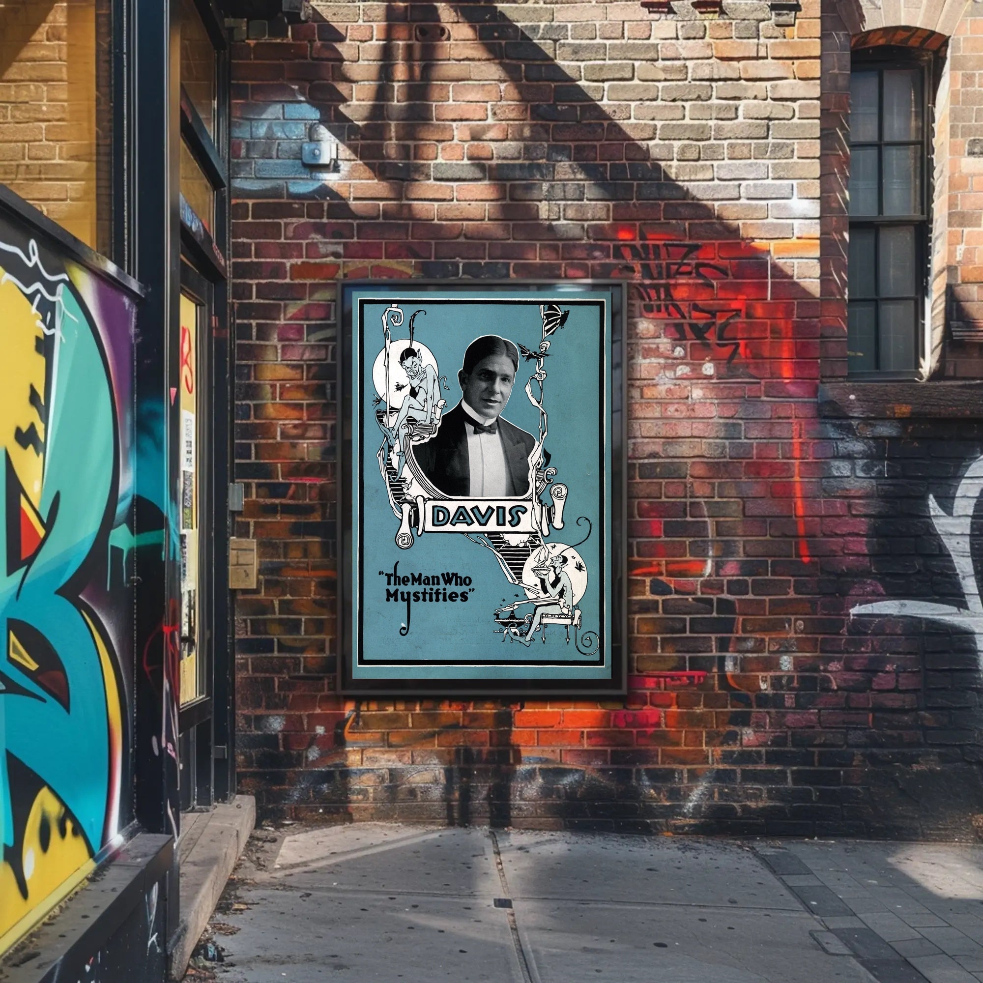 Vintage Magic Performer Art Nouveau Design Poster