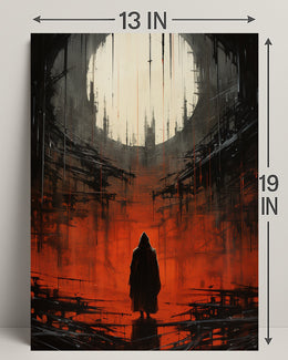 The Enigmatic Cloaked Figure Poster