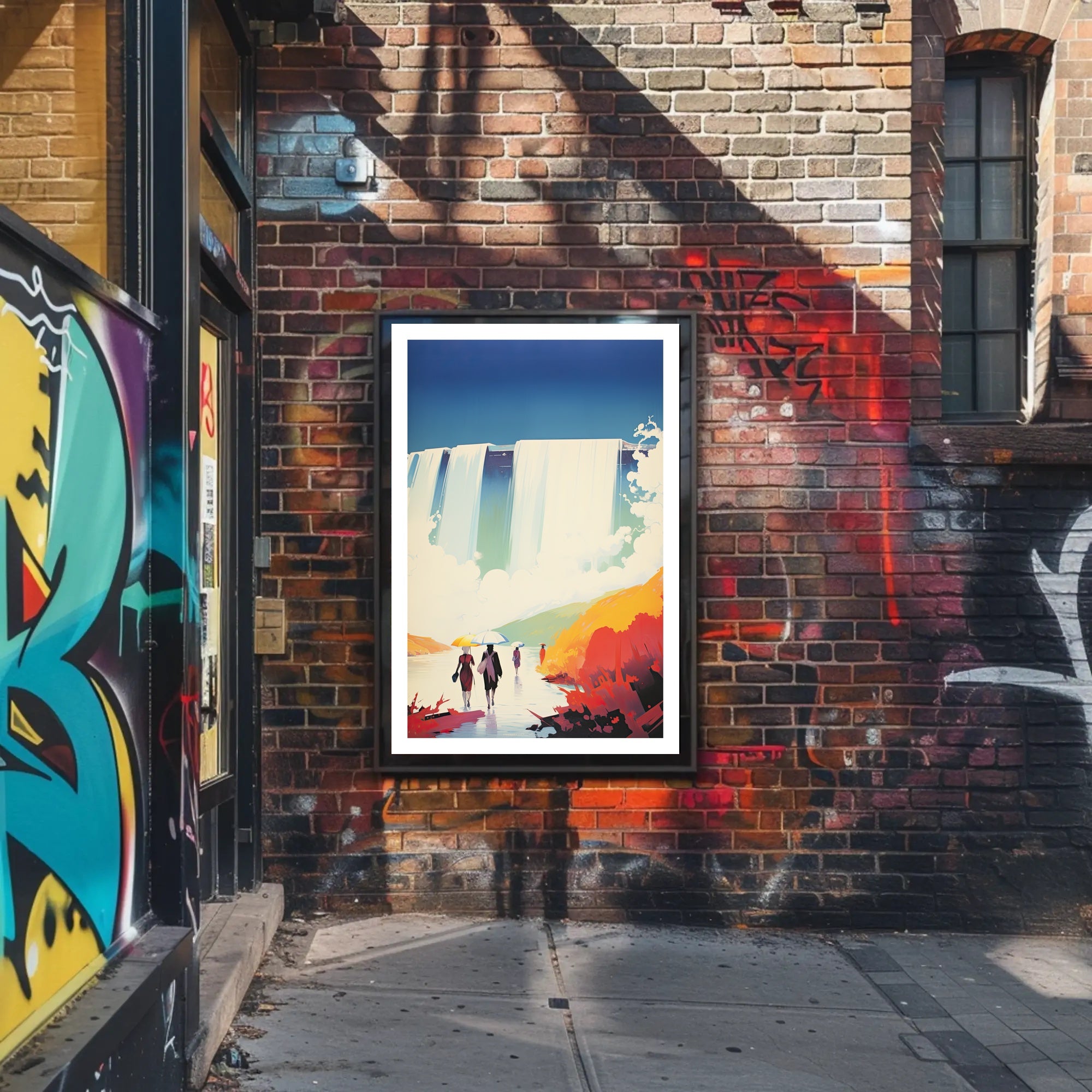 Journey Beneath The Falls Scenic Wall Art Poster