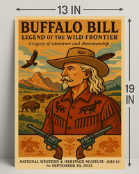 Buffalo Bill Legendary Heritage Adventure Poster Wall Art