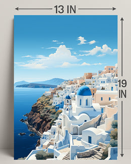 Santorini Serenity Poster PosterGoat