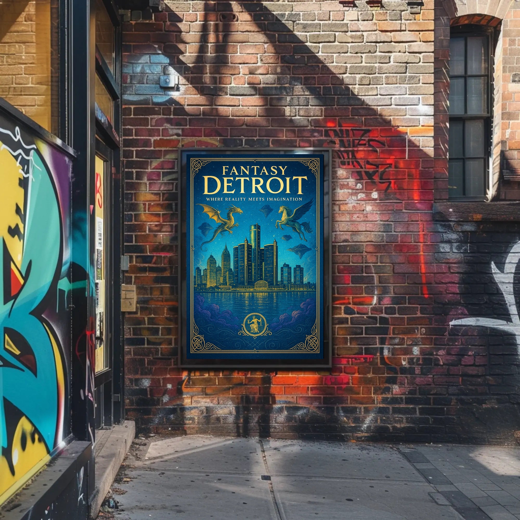 Fantasy Detroit Poster PosterGoat