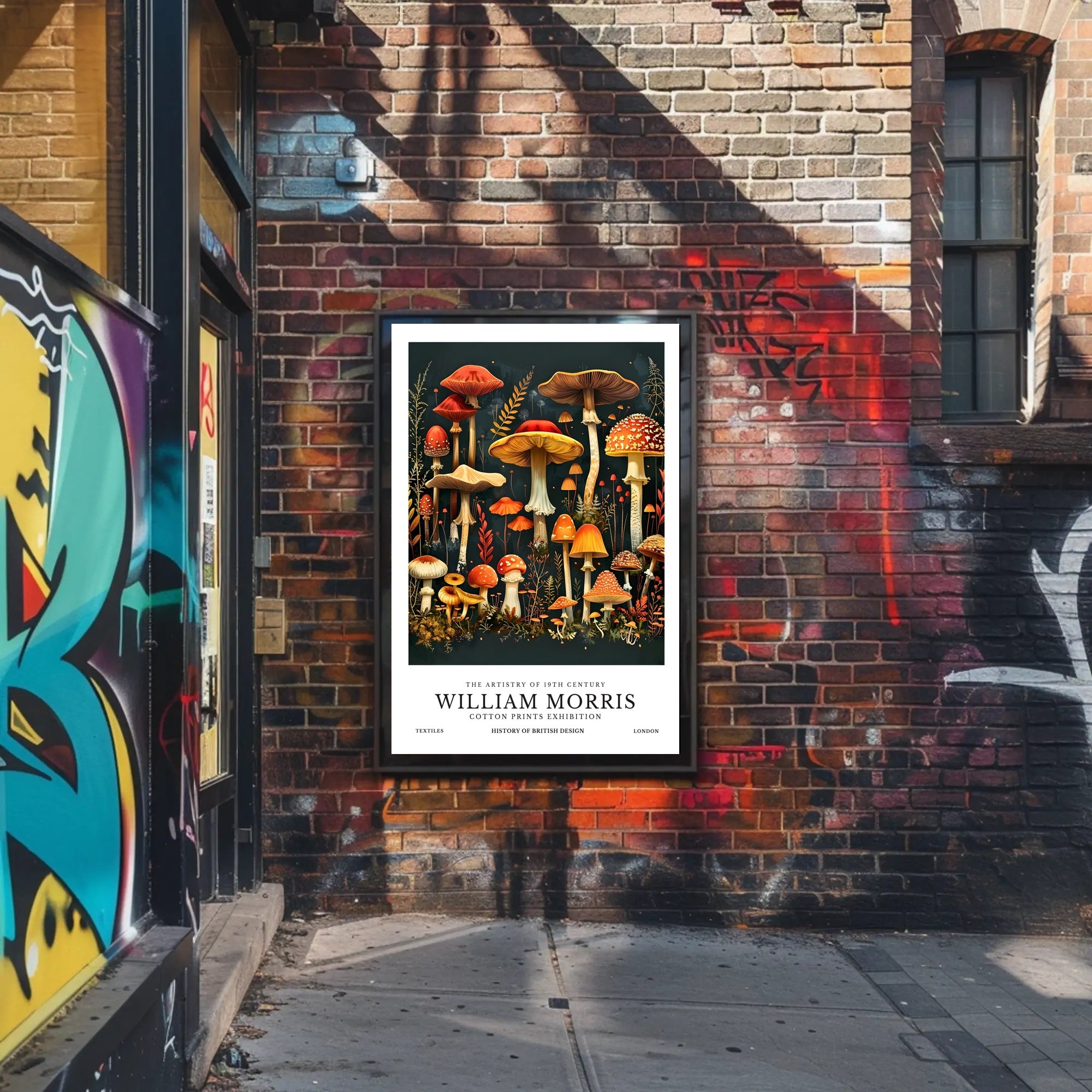 William Morris Cotton Prints Exhibition Poster