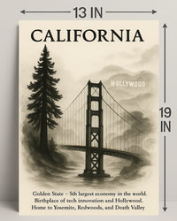 California The Golden State Poster PosterGoat