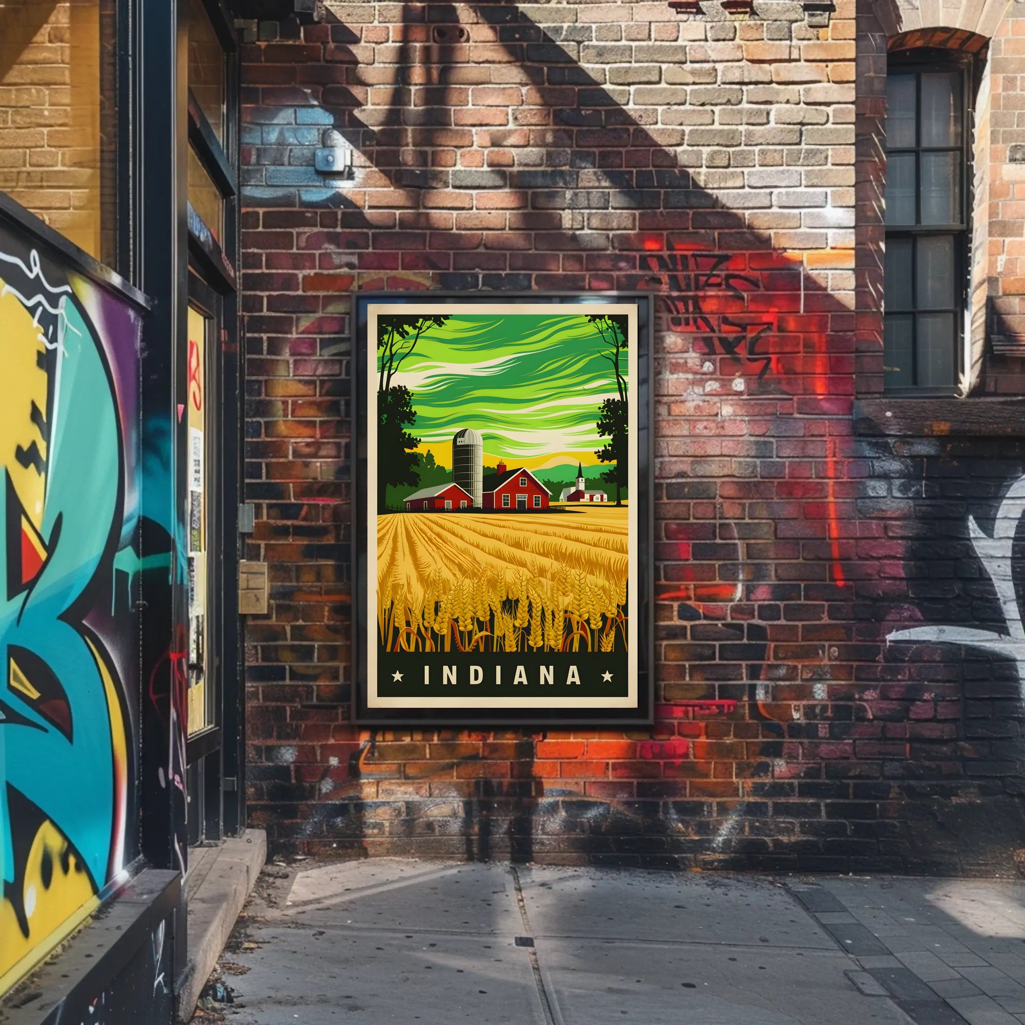 Indiana Farm Landscape Poster