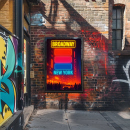 Broadway New York Urban Vibe Travel Poster