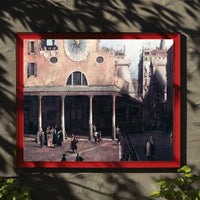 Historical City Scene Renaissance Plaza Urban or Cityscape Poster