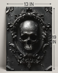 Gothic Skull Emblem Poster