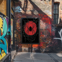 Spider Silhouette Graphic Ominous Dark Poster