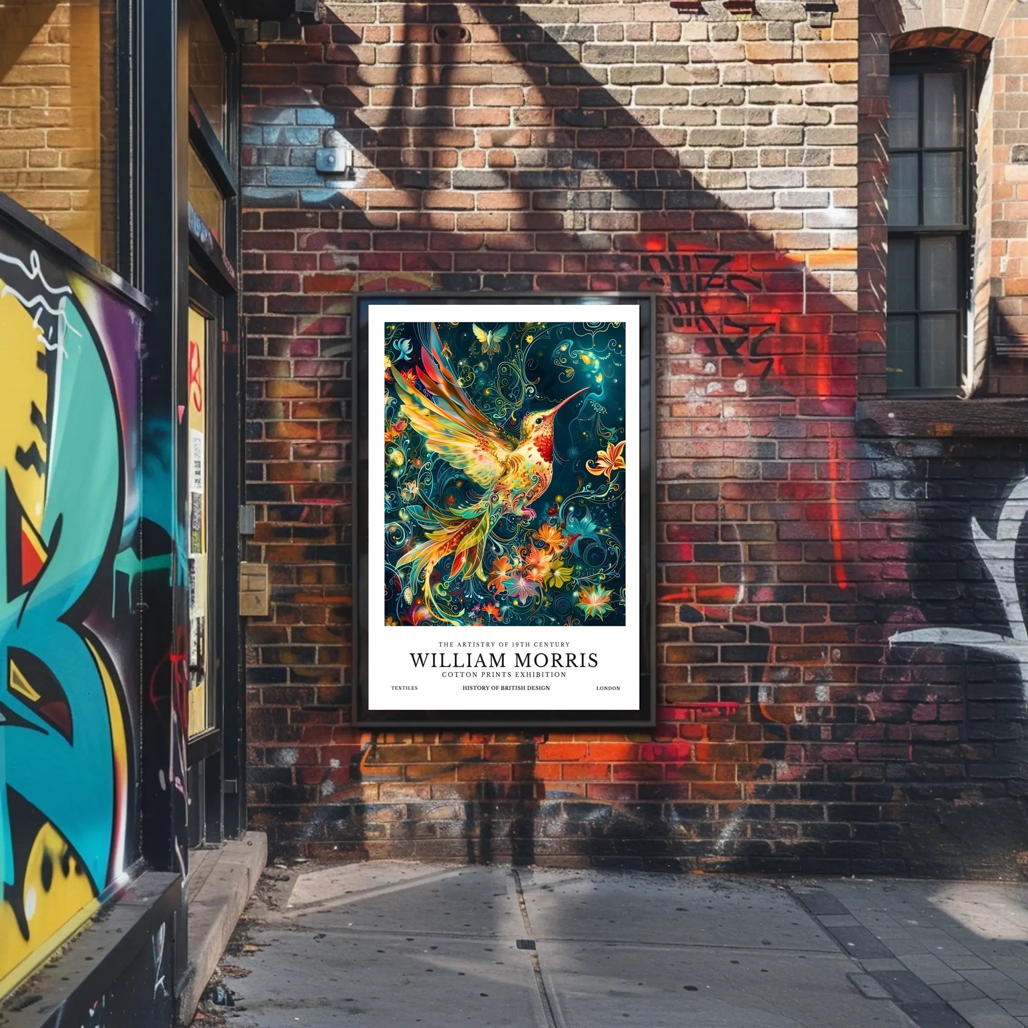 Artistic Heritage: Vibrant Bird in British Design Poster