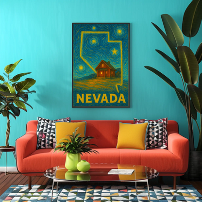 Nevada Starry Night Poster