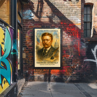 Theodore Roosevelt 26th President of the United States Vintage Watercolor Poster