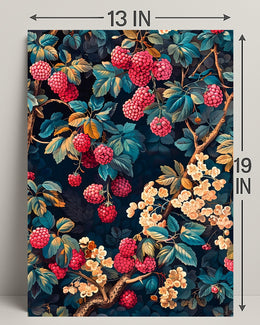 Lush Berry Landscape Botanical Art Poster
