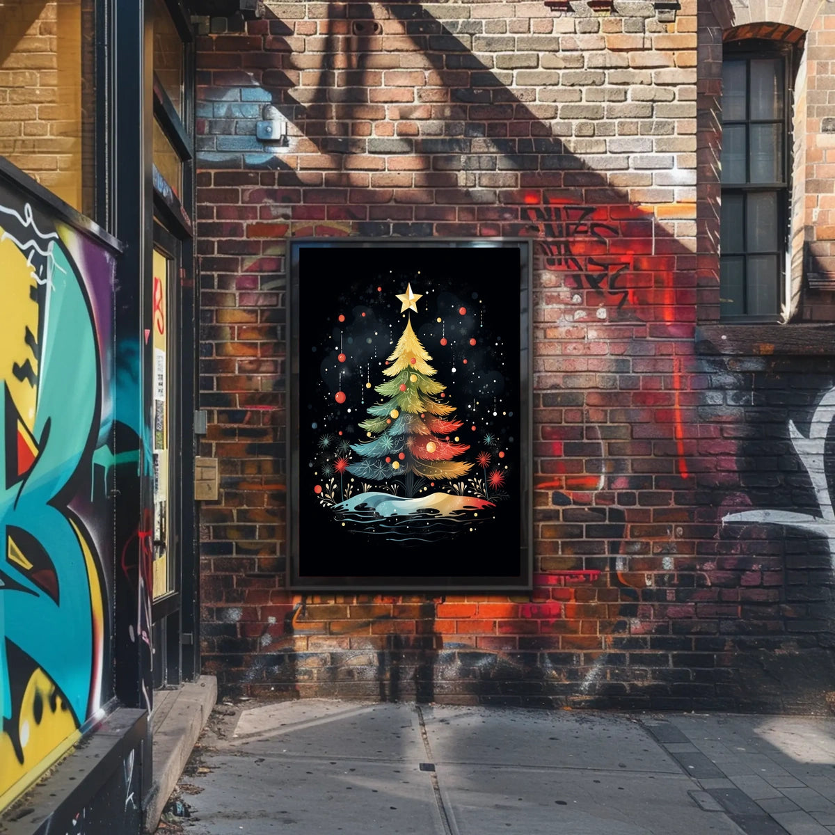 Enchanting Christmas Tree Poster: Festive Holiday Art
