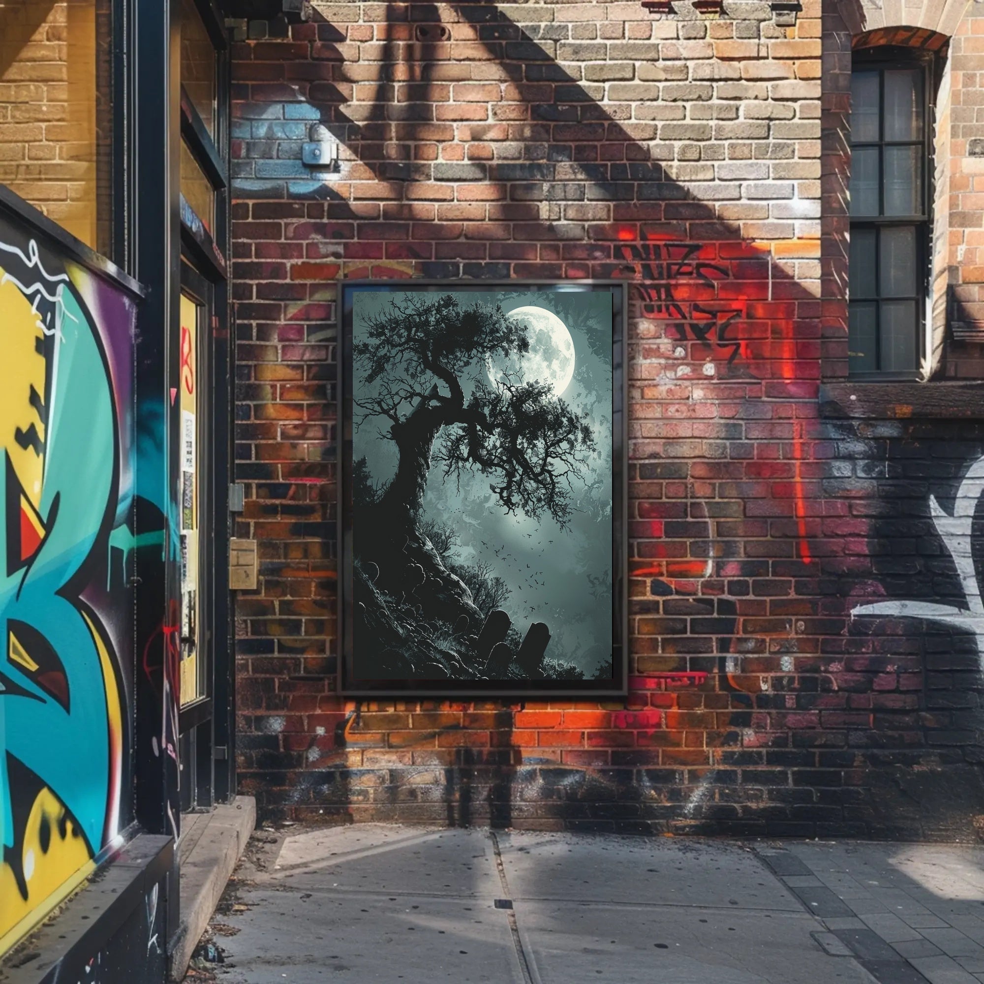 Haunting Gothic Nighttime Scene: Fantasy or Mythology Poster PosterGoat
