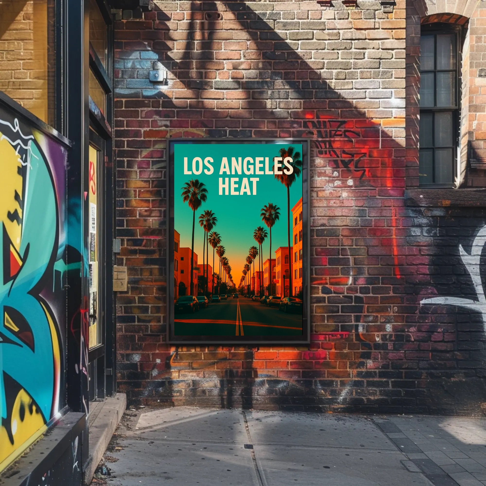 Los Angeles Heat: Vibrant Urban Cityscape Poster