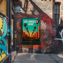 Los Angeles Heat: Vibrant Urban Cityscape Poster