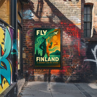 Vibrant Finland Travel Adventure Art Poster - Travel Poster PosterGoat