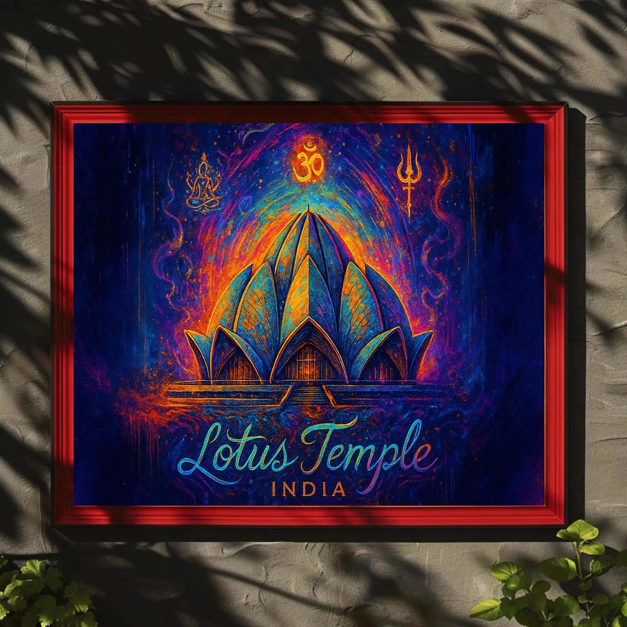 Lotus Temple India Travel Poster Art Print