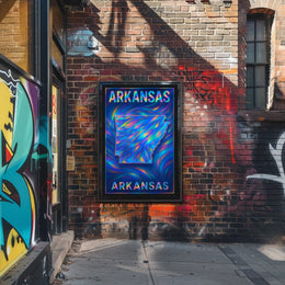 Arkansas In Vibrant Colors Poster
