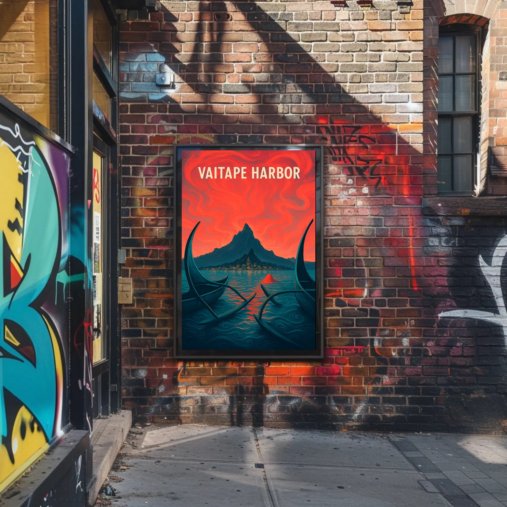 Vaitape Harbor: Serene Tropical Escape Travel Poster PosterGoat