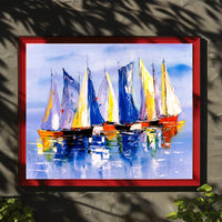 Vibrant Sailing Vessels Poster