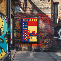 North Carolina Heritage Poster PosterGoat