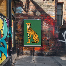 Cheetah Majestic Illustration Poster Wall Art