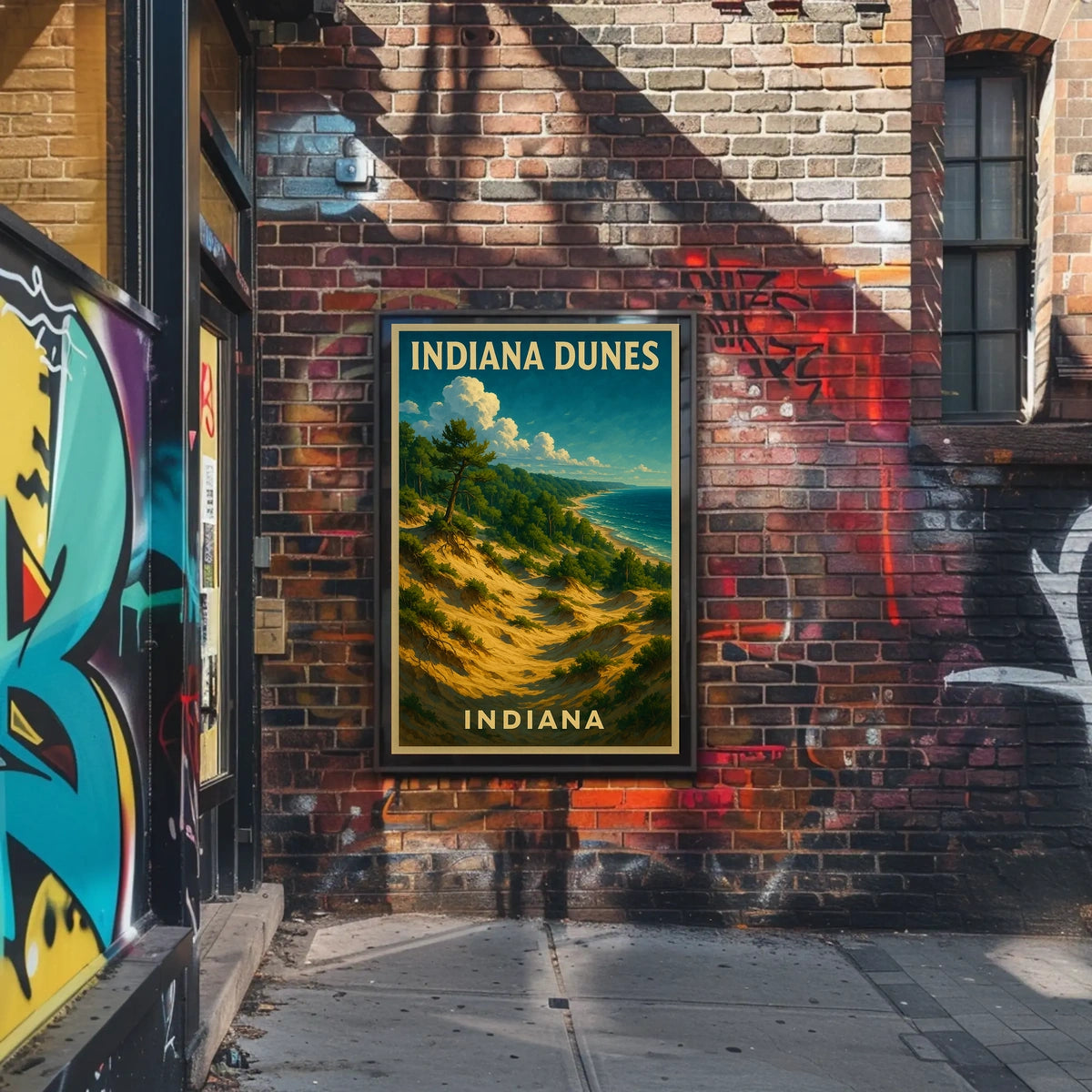 Indiana Dunes Scenic Landscape Poster