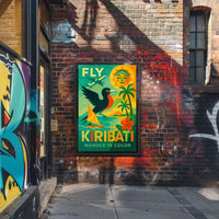 Vibrant Kiribati Travel Poster With Retro Modern Charm PosterGoat