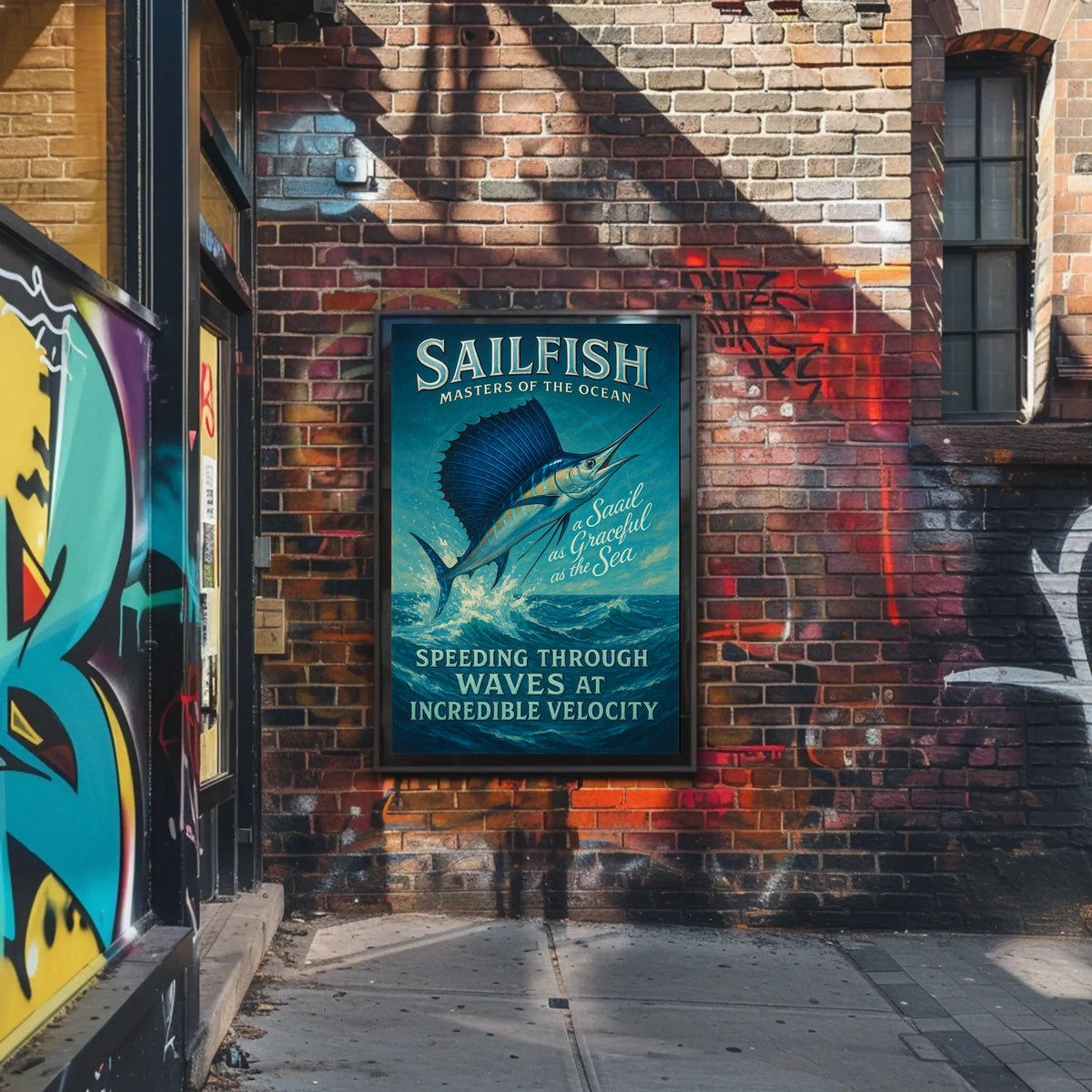 Sailfish Adventure Masterpiece: Oceanic Animal Poster