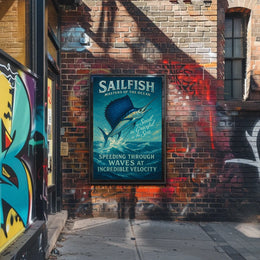 Sailfish Adventure Masterpiece: Oceanic Animal Poster