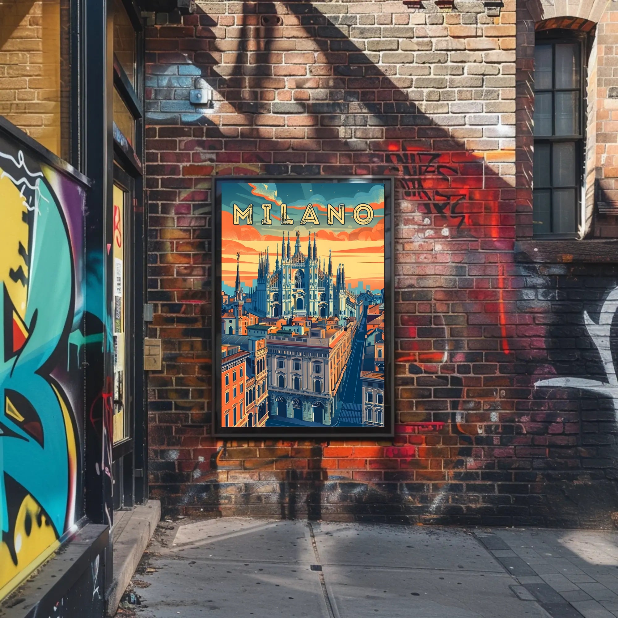 Milano Skyline Art Poster