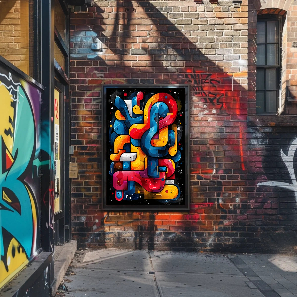 Colorful Abstract Maze Abstract Poster